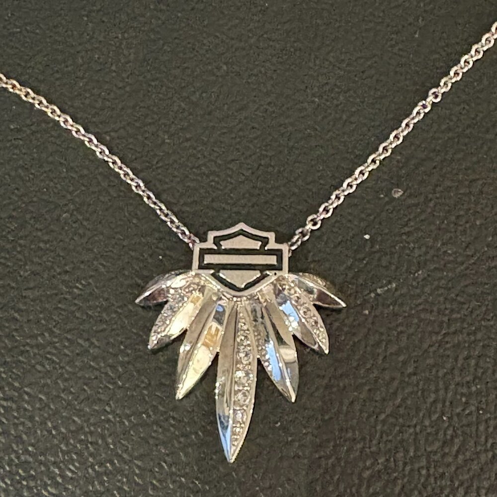 HARLEY DAVIDSON BLING SPEAR STERLING SILVER LADIES NECKLACE